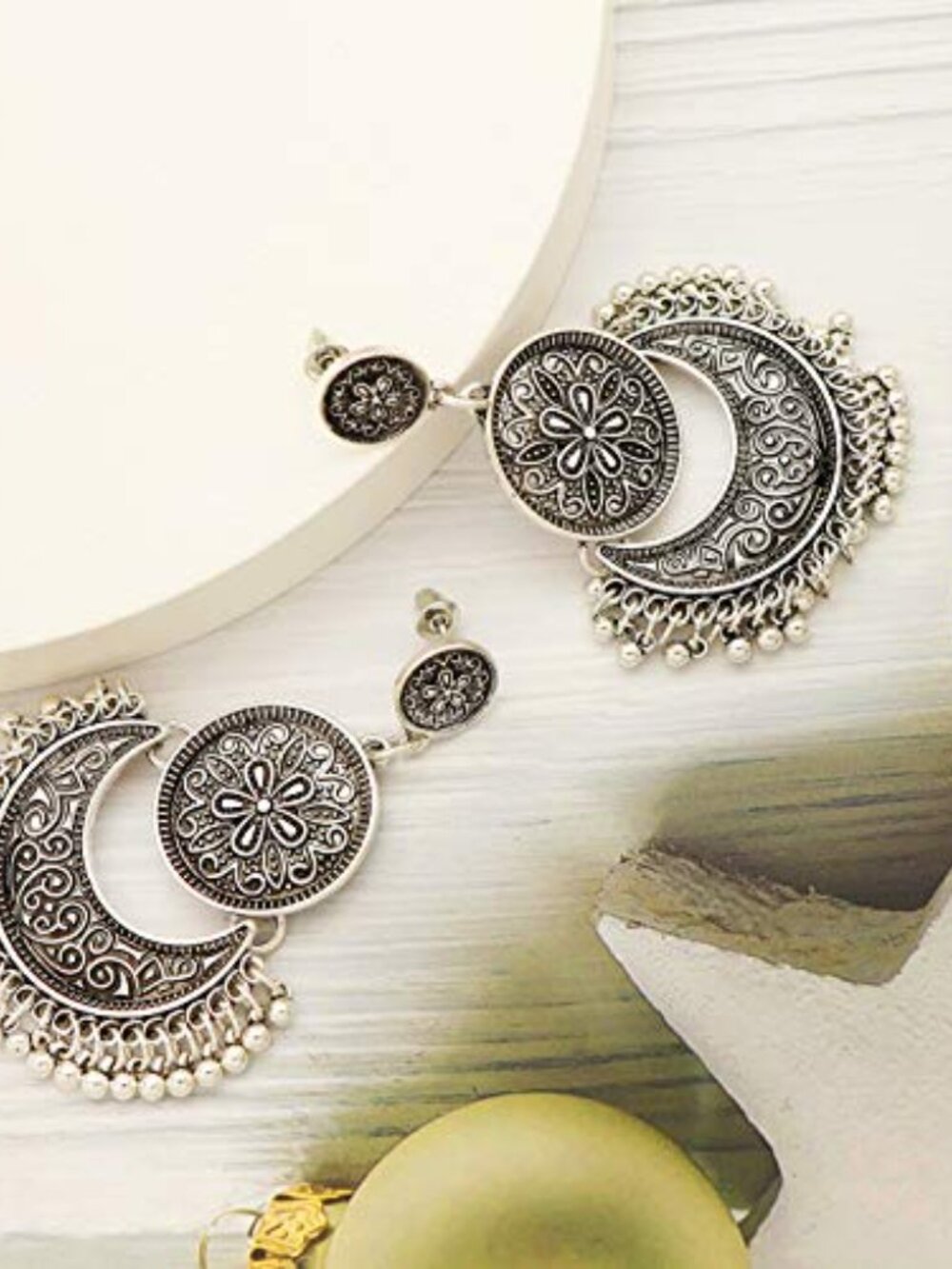 Ethnic Middle East India Style Drop Dangle Ears Bali Jhumka Jhumki